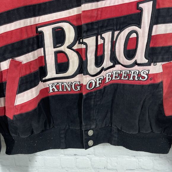 Vintage Chase Authentics Nascar Budweiser Dale Earnhardt Jr Bomber Jacket Men XL - Picture 5 of 16